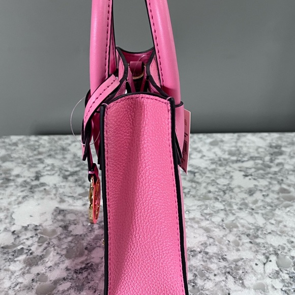 Pink MK Leather Mini Purse with handles and attachable shoulder strap - Picture 3 of 5